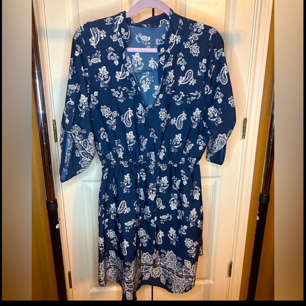 Indulge Blue handkerchief style dress